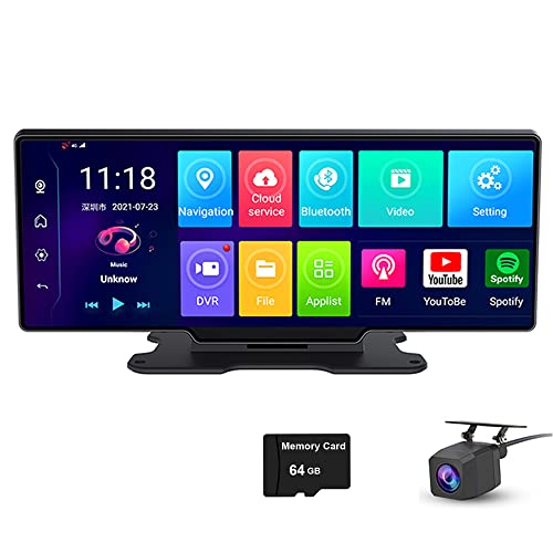 Dash Cam Dashboard do carro, espelho retrovisor inteligente Android para carros, rede 4G, FHD 1080P
