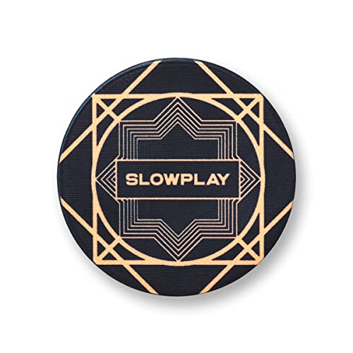SLOWPLAY Jetons de Poker en céramique Nash en Vrac, jetons de Poker en céramique de qualité Casino de 10 grammes pour Texas Hold'em, jetons Professionnels de 39 mm, Paquet de 50(Noir) Cover