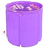 Portable Foldable Bathtub, 24"x26" Freestanding Family Bathroom SPA Tub, Soaking Stand-up Bath Tub I
