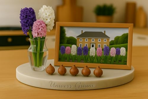 5 Bulbes Jacinthe - Hyacinthus – Mélange de couleurs – Lot de 5 bulbes calibre 14/15 - Fleur Jardin - 918