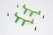 GPM For Traxxas LaTrax SST Upgrade Parts Aluminum Front & Rear Body Post Mount - 1 Set Green