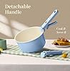 CAROTE 15Pcs Ceramic Cookware Set, Pots and Pans Set Non Stick, Kitchen Cooking Set with Detachable Handle, Non Toxic Induction Cookware, Dishwasher/Oven Safe #5