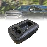 Priprilod Black Leather Center Console Jump Armrest Cover Fit for Chevy Silverado Tahoe Suburban Avalanche GMC Sierra Yukon XL 2007 2008 2009 2010 2011 2012 2013 with Zipper Design(only Leather)