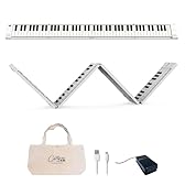 Blackstar Carry-on White 88 Keys USB MIDI Controller for Portable Folding Digital Piano with Rechargeable Battery