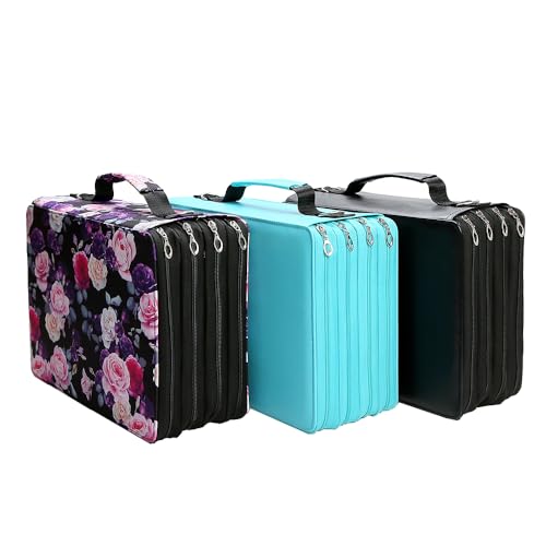 Image of Marker Pen Organizer Case 224 Slots w /Handle & Shoulder Strap