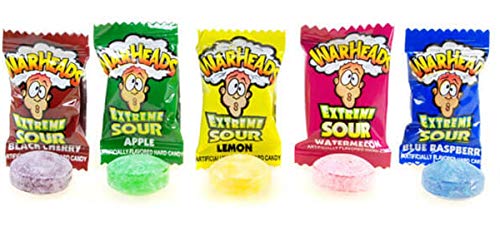 Warheads Extreme Sour Hard Candy - Assorted - Individually Wrapped, 1 Lb-Approx 115 Pcs #TOP2