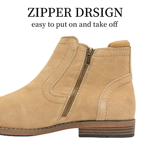 Camel Chelsea Boots Men Dress Boots With Zipper Casual Men's Suede Chelsea Ankle Boots #TOP3