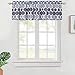 LinTimes Mantovana da Bagno, Mantovana da Cucina con Design a Finestra, Mantovana, Tende da Cucina con Tasca per Asta, 142 * 38cm, Grigio/Argento