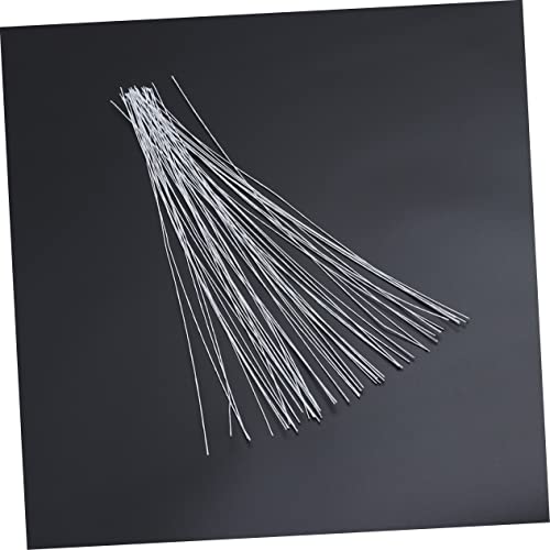 Nolitoy 50Pcs 24 Green Garland Black Tinsel Metal Tape Floral Arrangement Wire Flower Wire Stems Paper Wrapped Flower Stem Screw Artificial Flower Crafting Supplies Craft Flower Wire White #TOP4