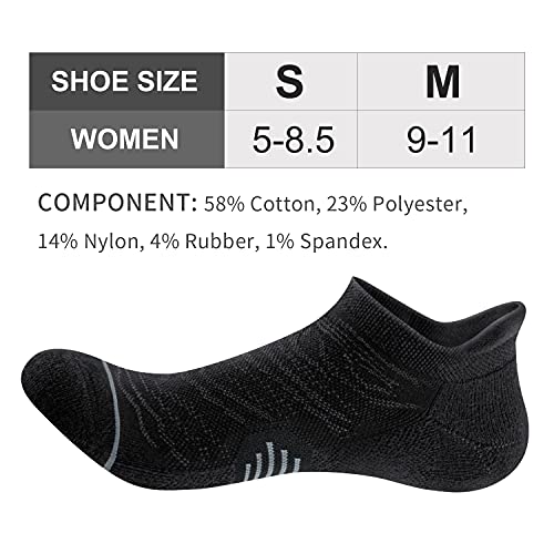 FITRELL 6 Pack Womens Ankle Running Socks Cushioned Low Cut Tab Athletic Socks2