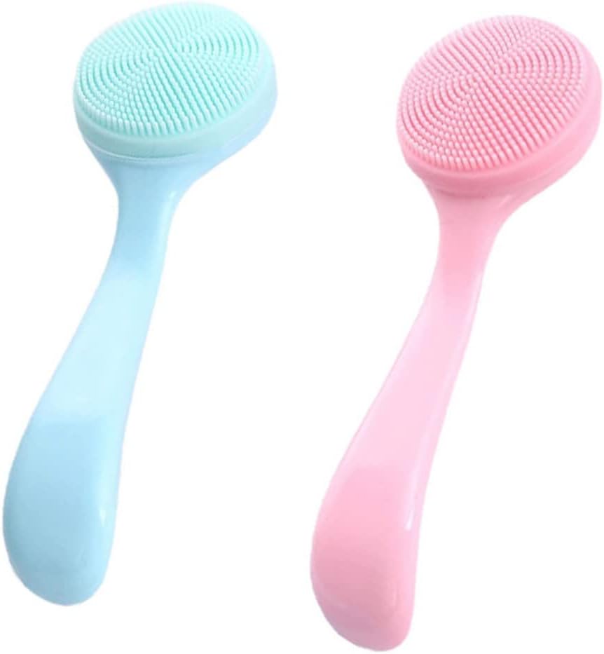 2 Stuks Siliconen Gezichtsreinigingsborstel Siliconen Handleiding Gezichtsreiniging Borstel Gezichtsborstel Reiniging Gezicht Massager Borstel Voor Gezichtsverzorging