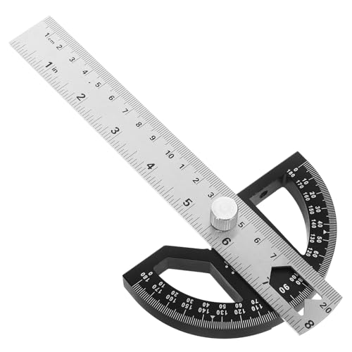 TOBBOMEY Alloy Angle Ruler Long Arm Folding Design Woodworking Goniometer Angle Measuring Equipment Metal Protractor for Circular Saw