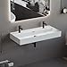 Aqua Bagno Loft Air Double Ceramic Wash Basin 100 cm Double Sink Wash Basin