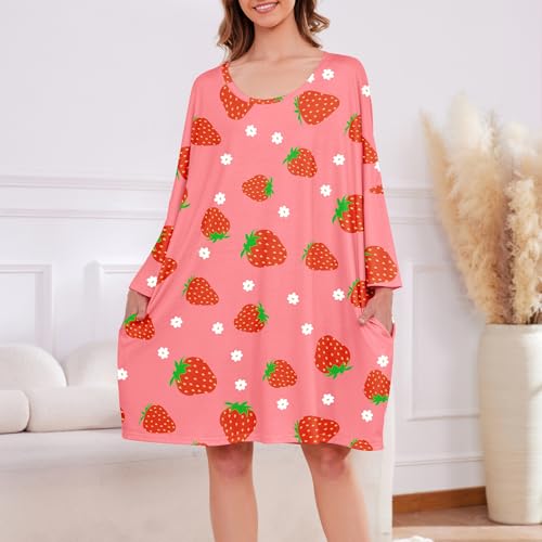 Zando Moo Moos for Women Nightgowns for Women Plus Size Mumus With Pockets Nightgowns & Sleepshirts Pajamas Fit S-5XL2