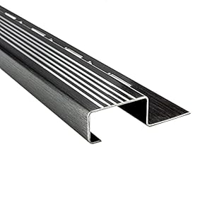 Tktrading24 Edelstahl Treppenprofil Schwarz 12mm