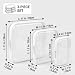 3PCS Clear Hard Shell Zipper Cases, Transparent PET Storage Cases with Double Zipper, Stackable Sealed Toy Storage Bags, Clear Busy Bags for Travel Toiletry Organiser, Makeup and Stationery
