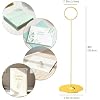 ERYTLLY 16PK Place Card Holders 8 Inch Table Number Holders Table Card Holders Steel Card Holders for Birthdays,Weddings,Photos, Food Signs, Memo Notes, Restaurants (Gold) - 5