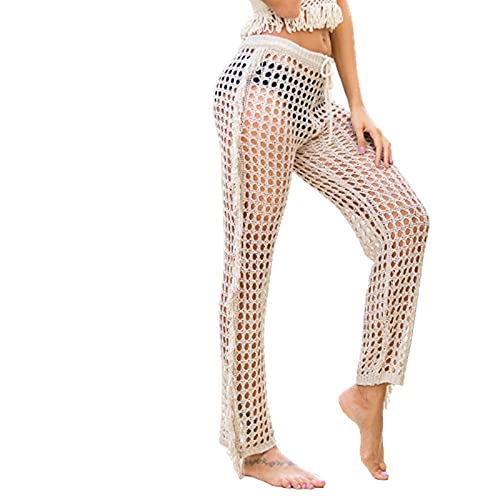 Pantalones Cortos de natación de Encaje de Ganchillo Damas Pantalones Cortos de Punto Huecos Pantalones Cortos Bikini Bander Beach Traje de baño-21_Metro Cover
