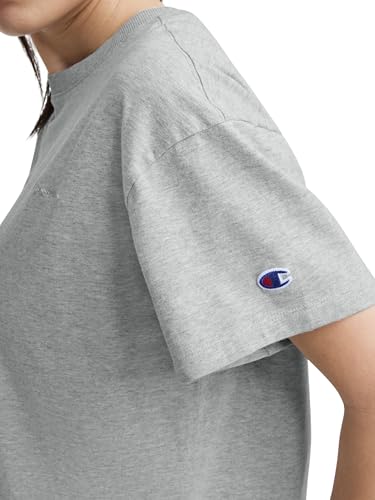 Image of Champion Women's Classic Short Sleeve Graphic T-Shirt, Loose Fit, Script Logo