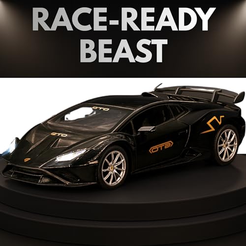 Image of toyco Alloy Metal SUV Toy Car for Kids | Pull Back Unbreakable Small Toy Cars | Openable Doors, Smooth & Shiny Edges |1:36 Scale | Gift Toys for Boys and Girls Age 3+ | (Lamborgini Black)