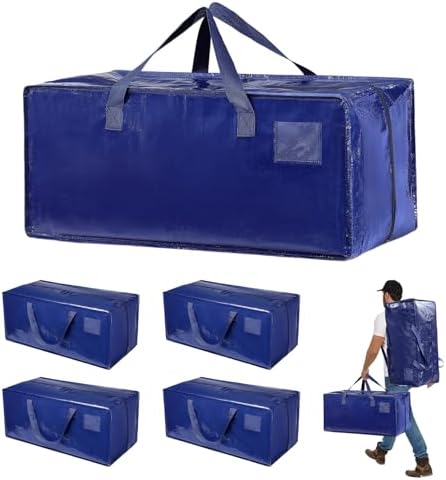 Pack de 4 Bolsas de Mudanza, 92L Grande Bolsas de Almacenamiento