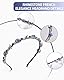 AORHOFJ Strass Stirnbänder Marineblau Kristall Haarband Edelstein Vintage Dünn Haarreifen Party Abschlussball Haarschmuck für Frauen und Mädchen，haarreif perlen，haarreif blau