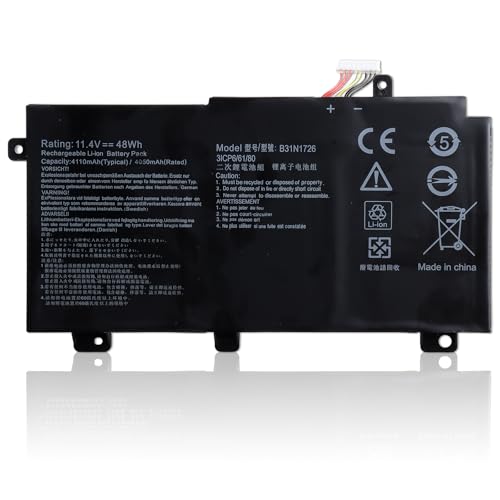 Image of B31N1726 B31BNEH 48Wh Laptop Battery Replacement Compatible with ASUS TUF Gaming FX504 FX504G FX504GD FX504GE FX504GM FX505 FX505DT FX505DV FX505DY FX86 A15 FA506 A17 FX80 FX80G FX80GD FA706IH