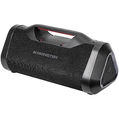 Monster Bluetooth Boombox: IPX5 Rechargeable Waterproof Bluetooth Speaker with USB Charge Out & Aux Input, 120W Portable Wireless Speaker