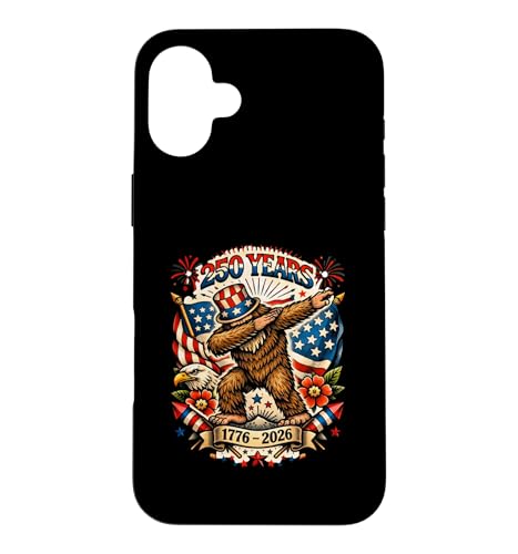 USA Anniversary 250 Dabbing Bigfoot 250th America 7��4�� �X�}�z�P�[�X iPhone 16 Plus �p
