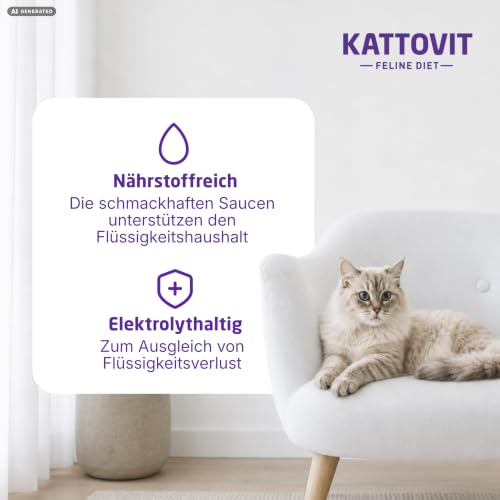 KATTOVIT Gastro Multipack Nassfutter für Katzen, 12 x 85g Frischebeutel