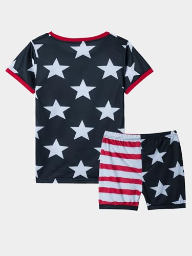 MyFav Boy's Pajamas Short Sleeve Summer Comfy Stylish Cartoon Printed 2-Piece Pj Set2
