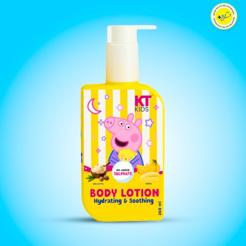 Image of Peppa Pig Body Lotion | Pediatrician Approved | Ages 3-12 Years | Hydrating Summer Moisturizer with Shea Butter & Banana | Non-Greasy | 200ml