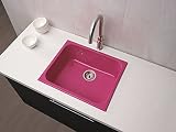 Fregadero SYAN sobre encimera AQUILES 553x449mm Fregaderos Sobre Encimera/ 1 seno rectangular, Mueble desde 600 mm, Profunidad 205 mm, -Anti bacterias, colores especiales a consultar.