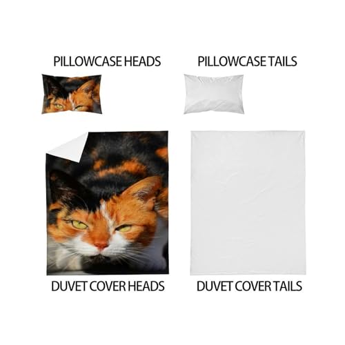 Housse de couette single animaux 3D Le Chaton Bedding 135x200cm - 5