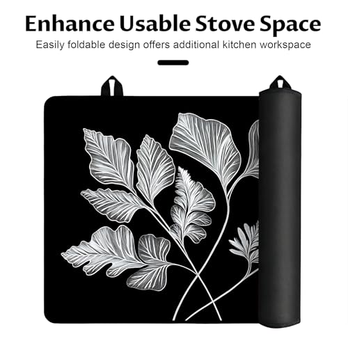 Image of BVBOX Stove Top Cover for Electric Stove, 28 inch x 20 inch Glass Cooktop Protector Mat with Hanging Loops, Anti-Scratch Non-Slip Dish Drying Mat, Washable Countertop Pad