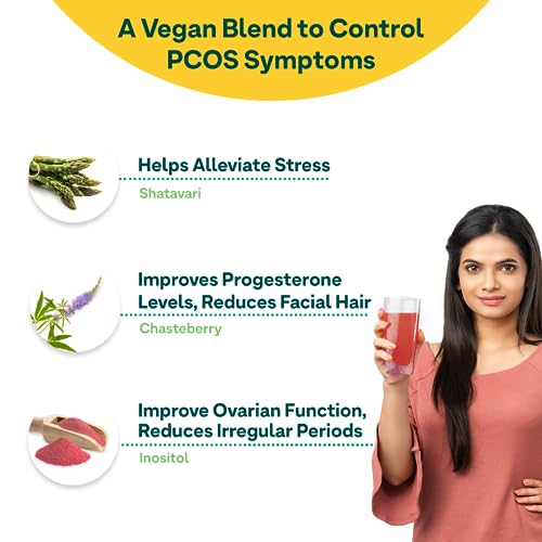 OZiva Plant Based HerBalance for PCOS Supplements for Women 250g, with Myo-Inositol, ChasteBerry, Shatavari, PCOS Supplements for Women Promoting... - Image 4
