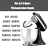Flex Edge Beater for KitchenAid,Mixer Attachement Compatible With KitchenAid,Mixer Accessory,Fits Tilt-Head Stand Mixer Bowls For 4.5-5 Quart Bowls,Beater With Silicone Edges,Grey