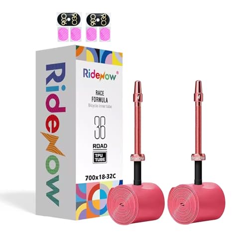 2 Pack RideNow TPU Inner Tubes 700C x 18-32C / 32-47C with 45mm/65mm/85mm Metal...