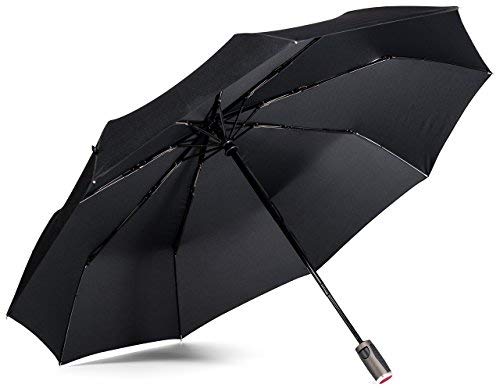 Lifetek Windproof Travel Umbrella - Compact, Automatic, Wind Resistant, Strong And Portable - Small Folding Backpack Umbrellas For Rain Perfect For Car, Purse, Women And Men - 42 Fx1 Black #TOP1