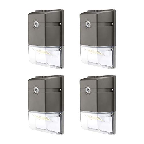 Xbuyee LED Wall Pack Light 35W, 3850 Lumens Replaces 150W HPS HID Exterior Lights, Photocell Dusk to Dawn LED Outdoor Lighting, 5000K 100-277V IP65 Waterproof ETL Listed (4-Pack)