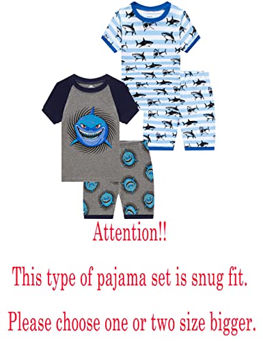 Image of KikizYe Boys Short Sleeve Pajamas Kids Summer Pjs Children Pajamas