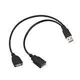 Poyiccot USB 3.0 Splitter Cable, USB3.0 Male to USB 2.0 Female & USB3.0 Female Y Splitter Charger Cable Power Cord Extension Hub Adapter for Car / Laptop / LED