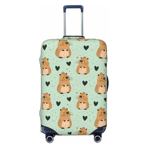 Luggage Cover Protector - Cute Heart Guinea Pig Print Suitcase Covers for Luggage Fit 22-24 Inch Suitcase