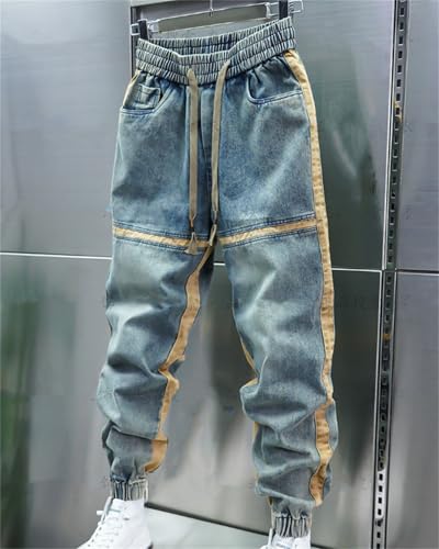 Men's Casual Cargo Pants Hiking Pants Workout Joggers Sweatpants Drop Crotch Denim Jean2