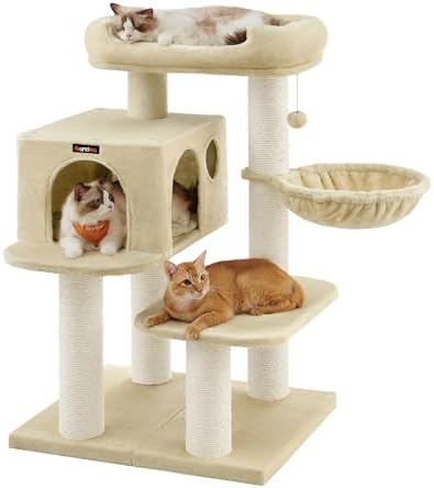 Feandrea Kratzbaum für große Katzen, XXL, hochbelastbar, Katzentu...