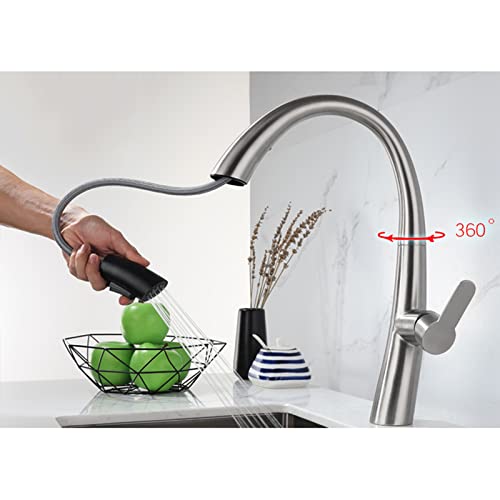 Robinet de cuisine extractible pour stopper les éclaboussures