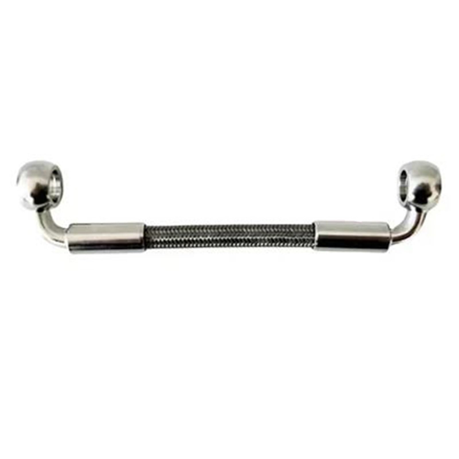 Motorcycle Brake Hose 90°-90° Motorcycle ATV Hydraulic Clutch Flexible Tube Brake Hose M10 Banjo Braided Oil Pipe Accessories(200cm)