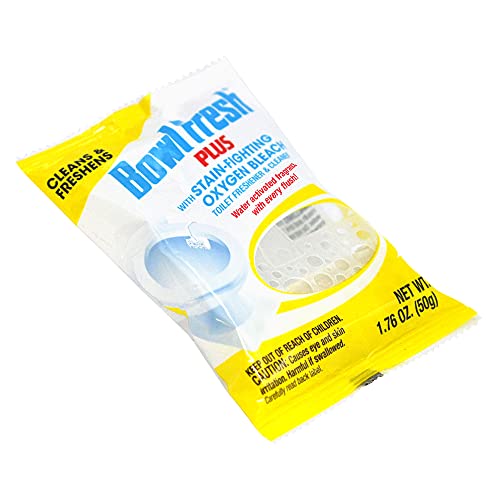 Bowl Fresh Plus Toilet Bowl Cleaner And Deodorizer, Pleasantly Scented Water Activated Fragrance With Every Flush (Pack Of 4) #TOP5