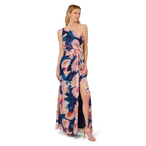Image of Adrianna Papell One Shoulder Chiffon Gown