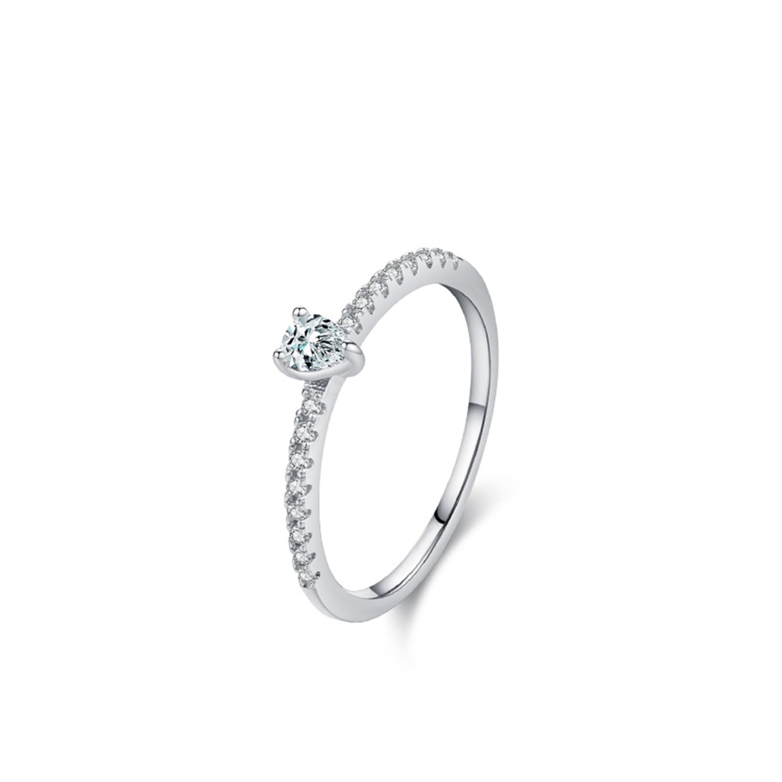 Anillos de compromiso de diamantes cultivados en laboratorio para mujer, elegantes anillos de compromiso de boda de oro blanco macizo de 9 K, 14 y 18 quilates con diamantes cultivados en laboratorio